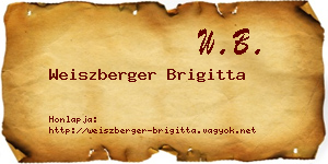 Weiszberger Brigitta névjegykártya